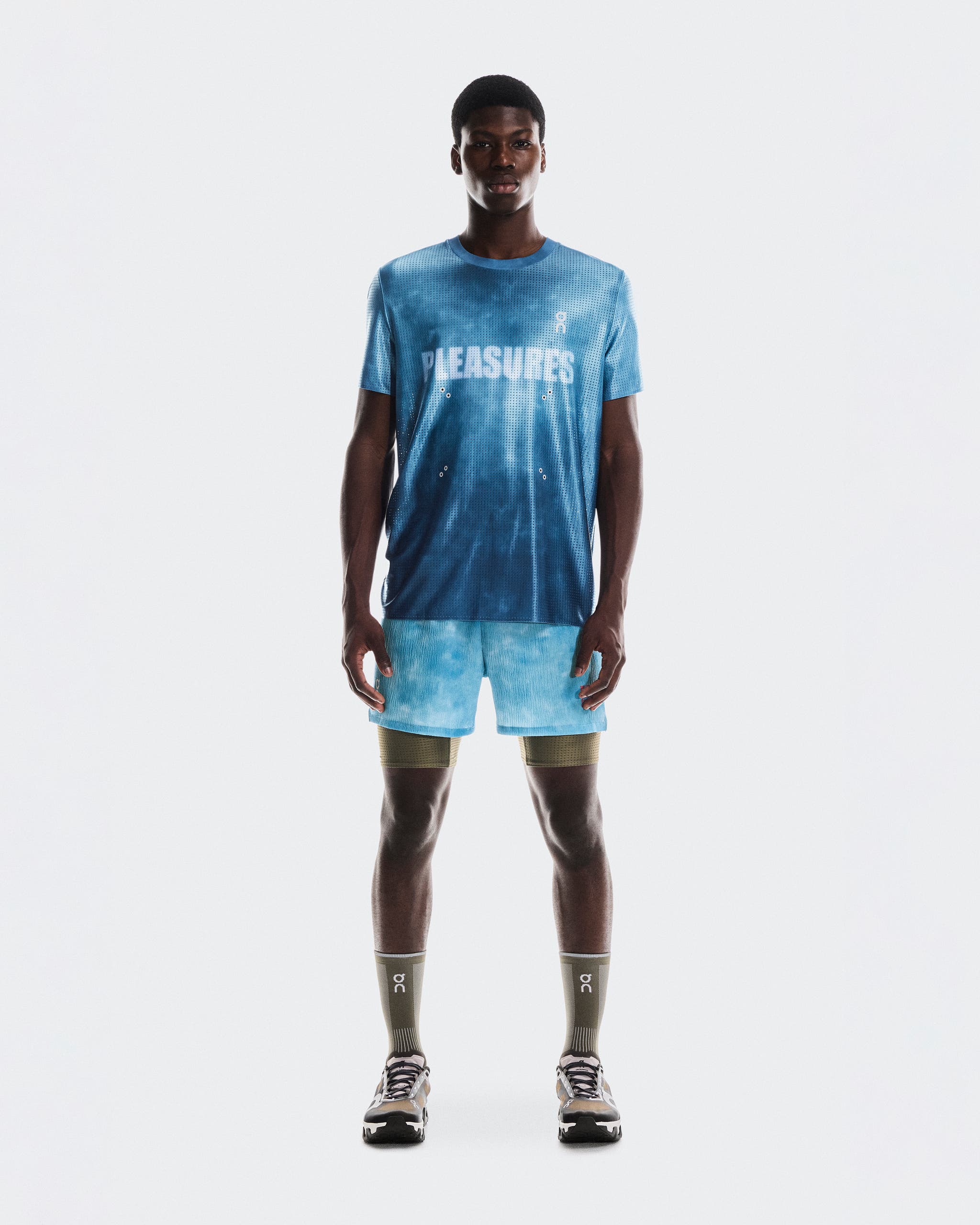 ON X PLEASURES X THE LOOP RACE TEE MENS NILE