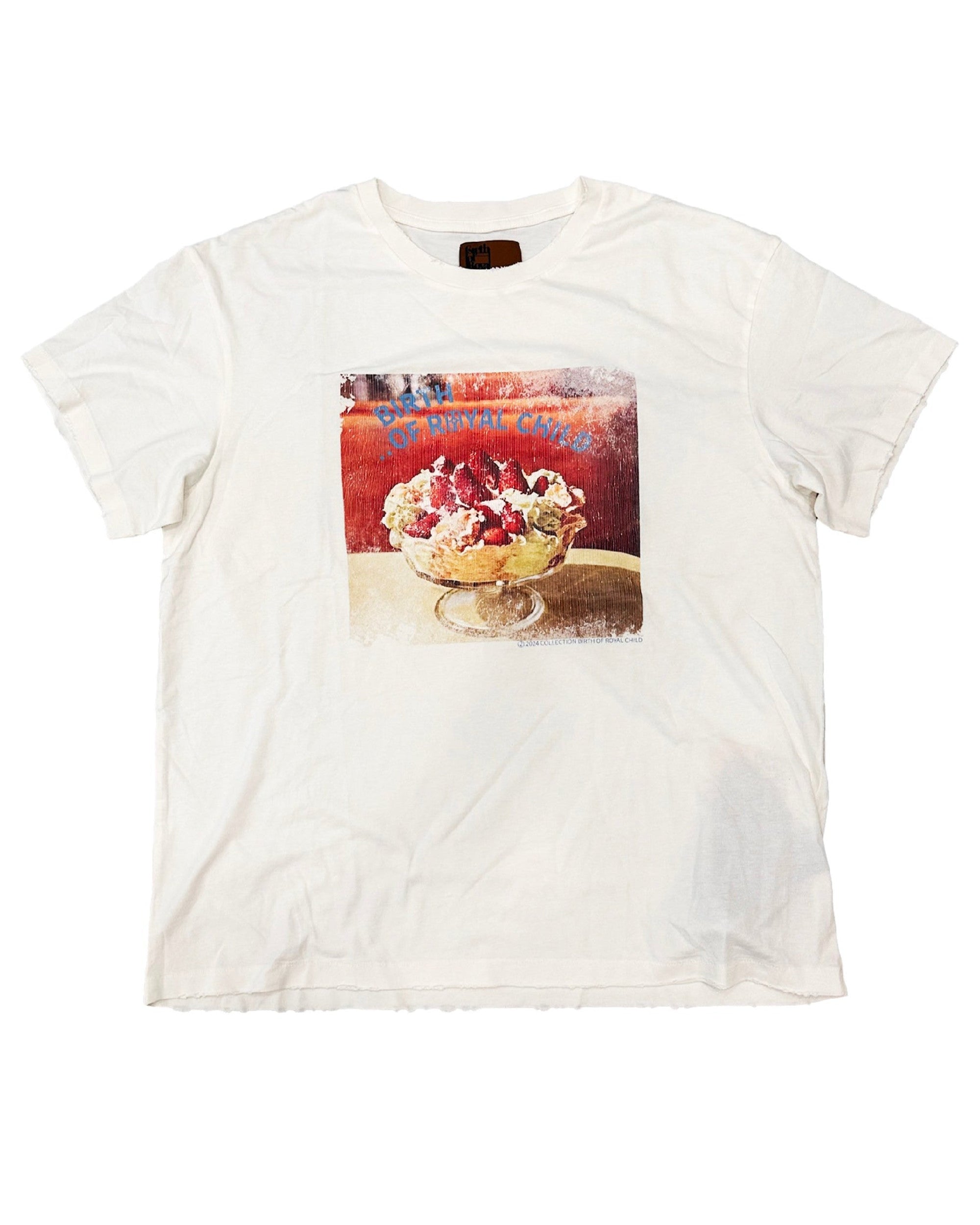 "Berry Is On Top" Tee in White Multi <!-- Complex -->