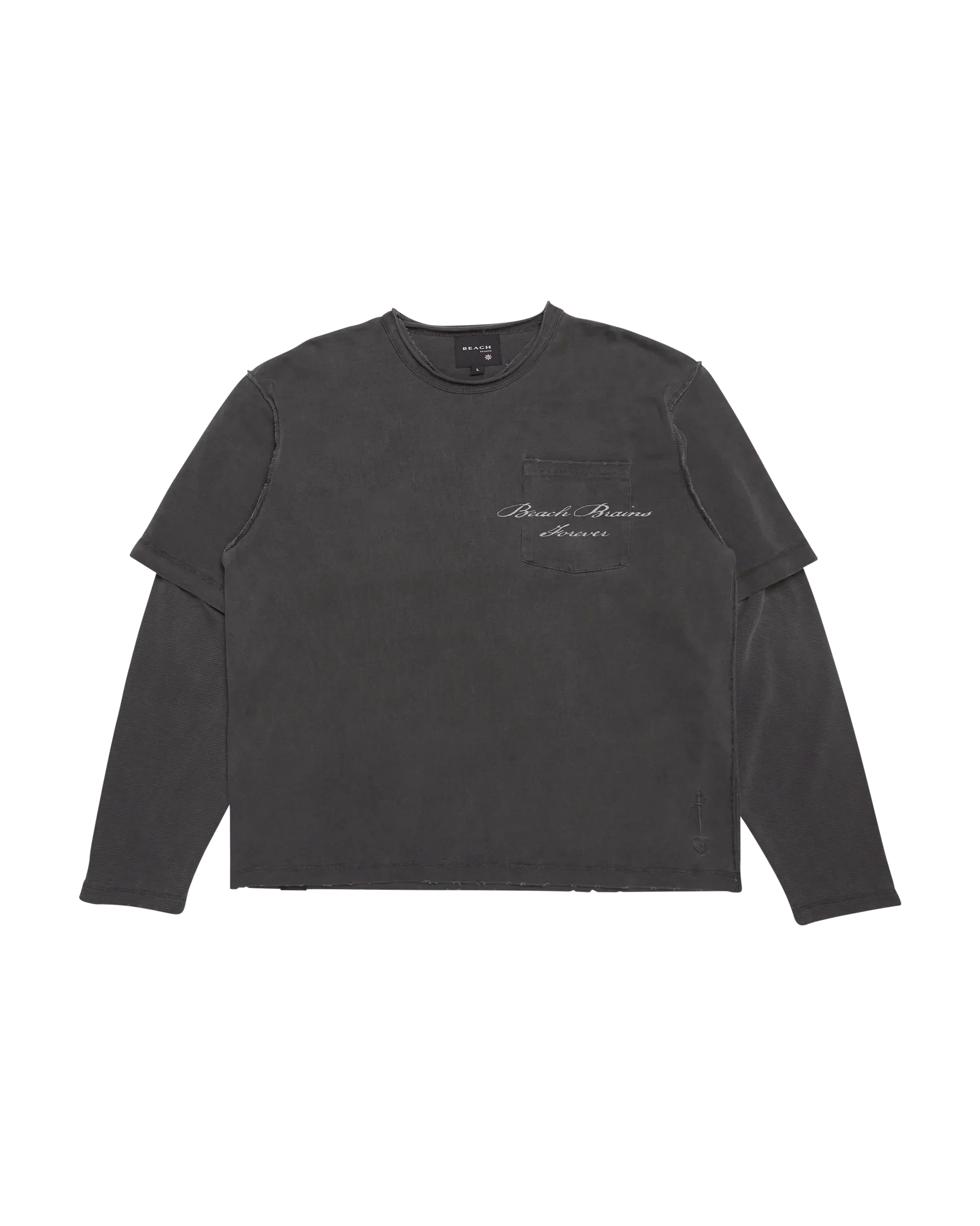 BB 4EVER LS T-SHIRT - CHARCOAL