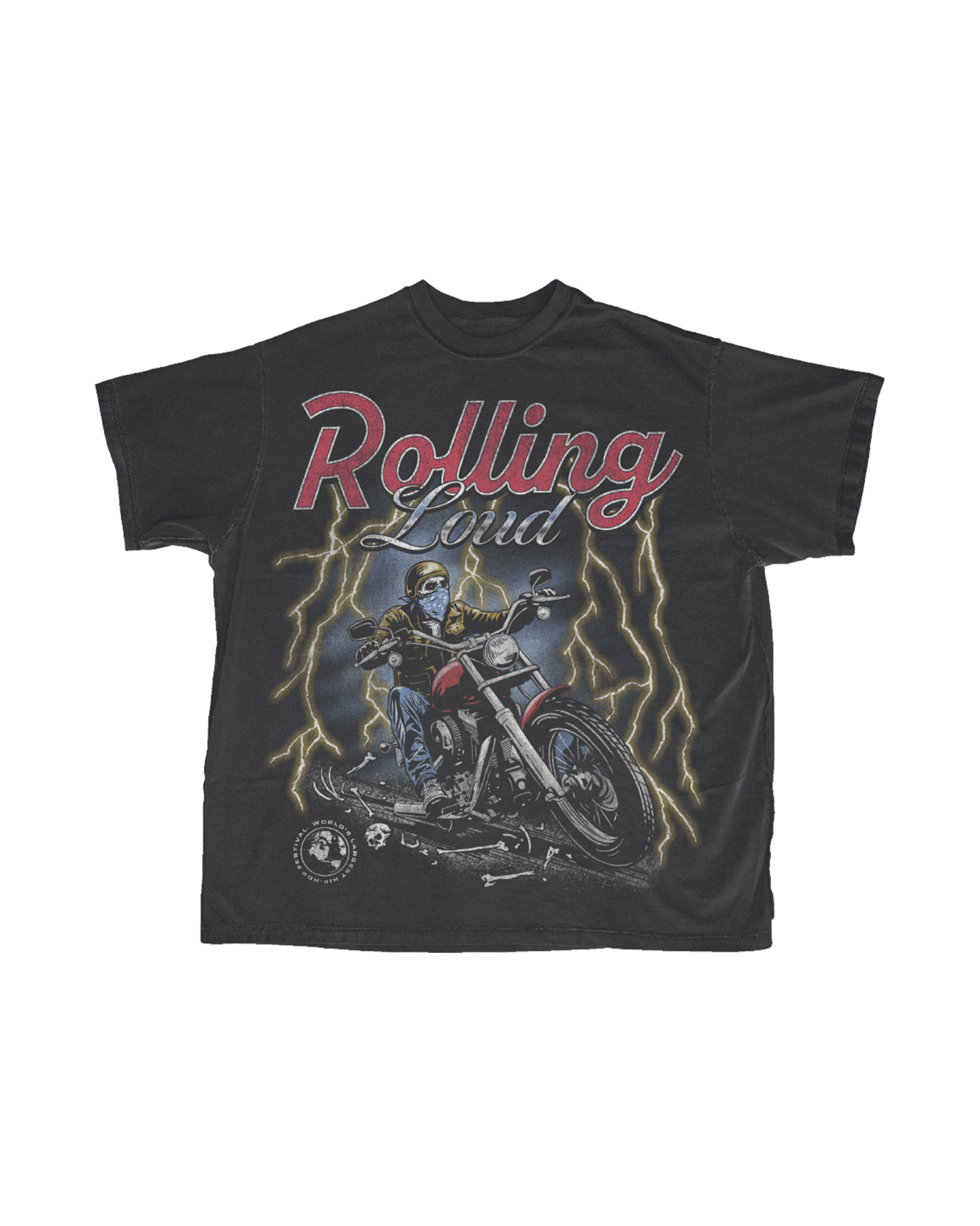 RL On The Road Washed Black Lineup Tee