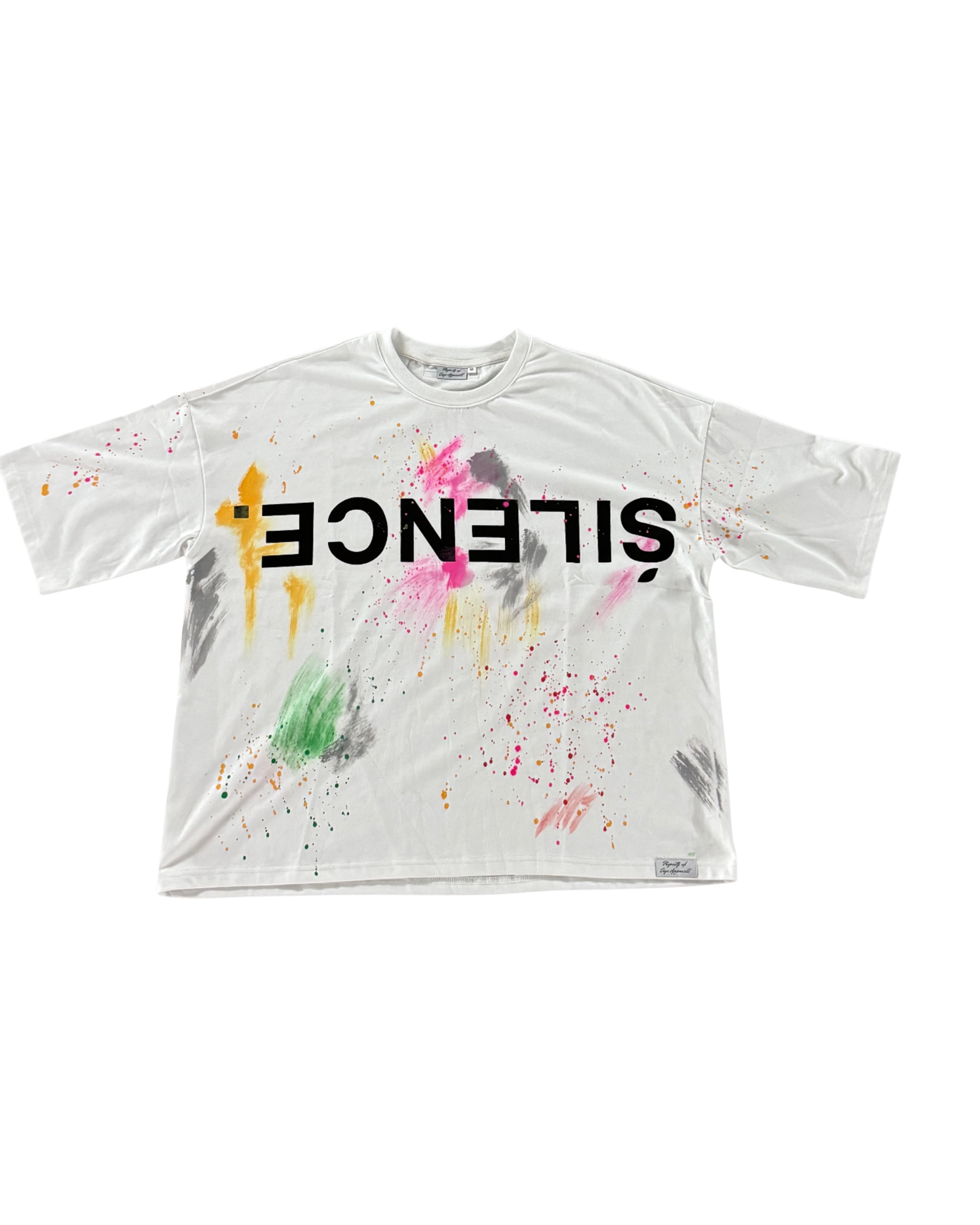 ONYX PAINT SILENCE TEE IN WHITE