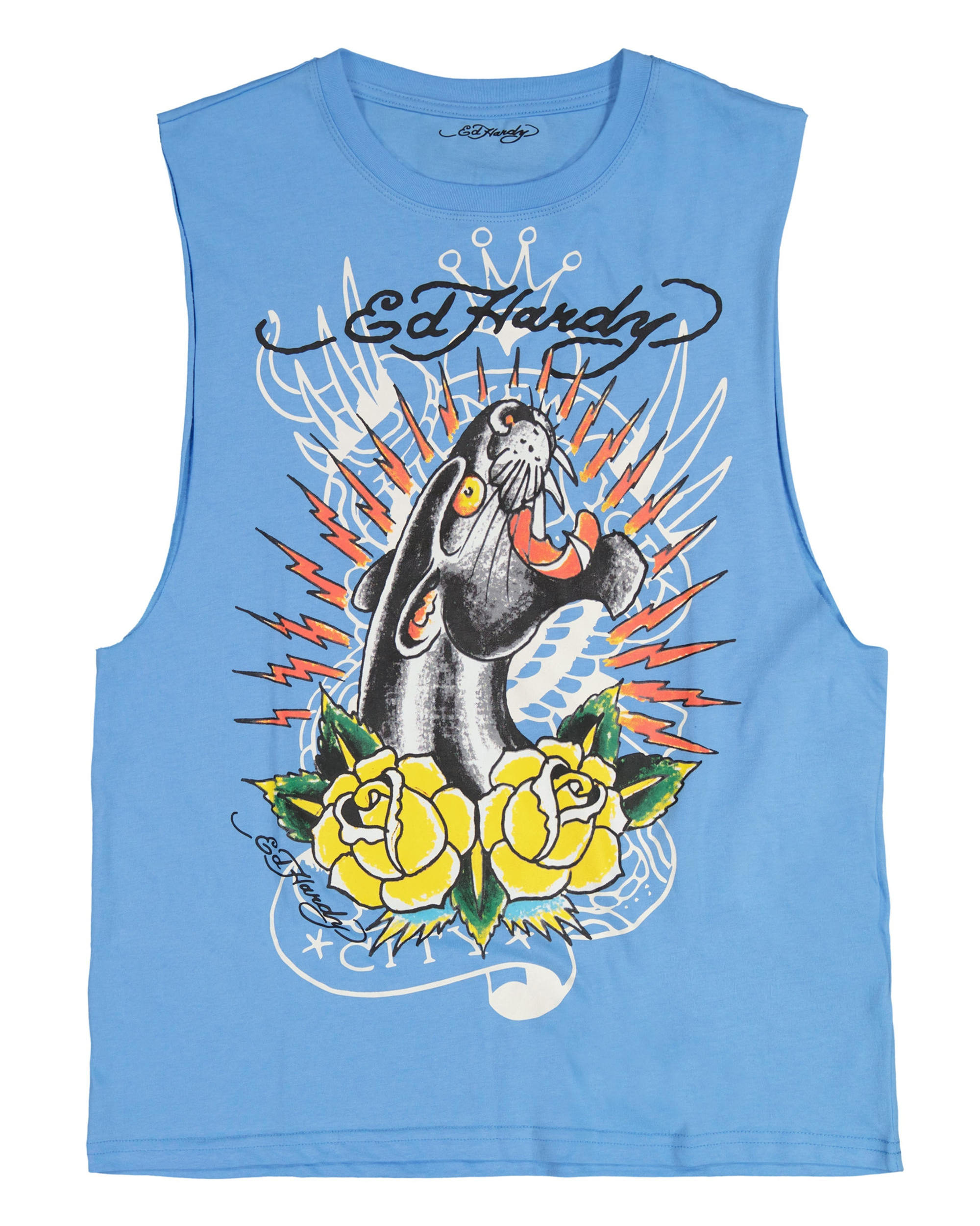 Panther Roses Cut Off Tee