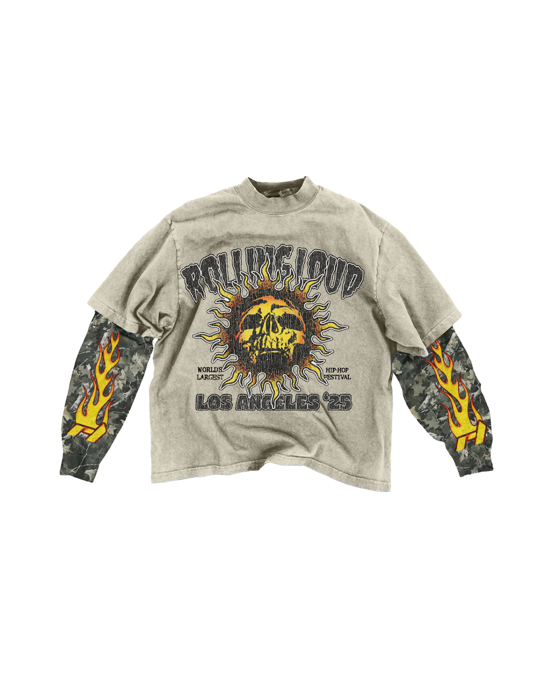 RL Sun Lineup Cream/Camo Double Layer Longsleeve