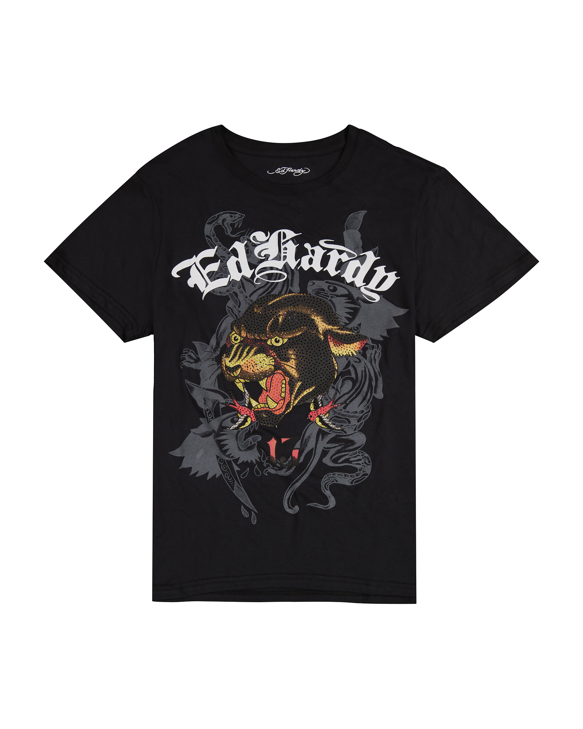 Panther Head Throwback Rhinestone Tee